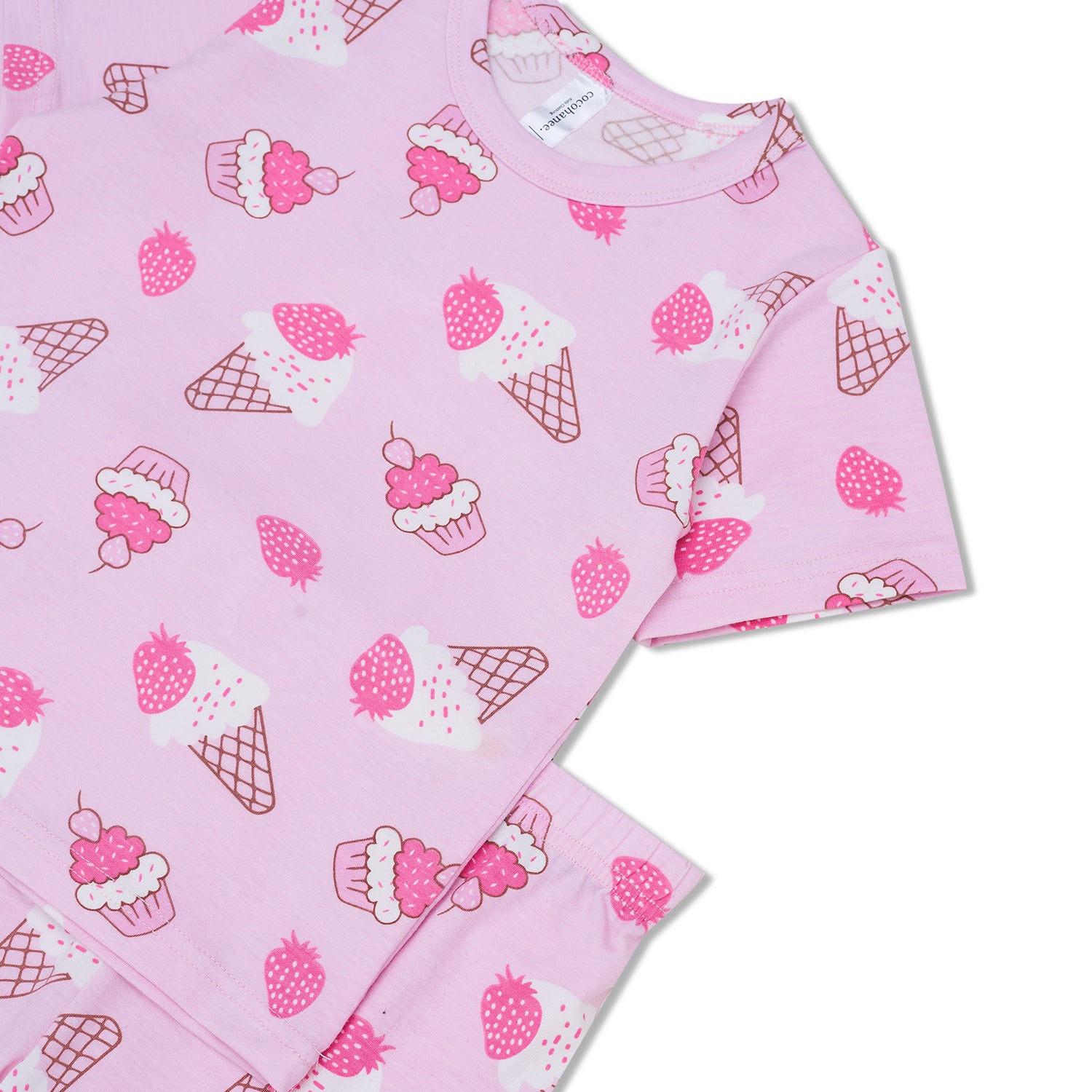 Cocohanee - Creamy Strawberry Cozy Pajamas - Piyama Tidur Anak