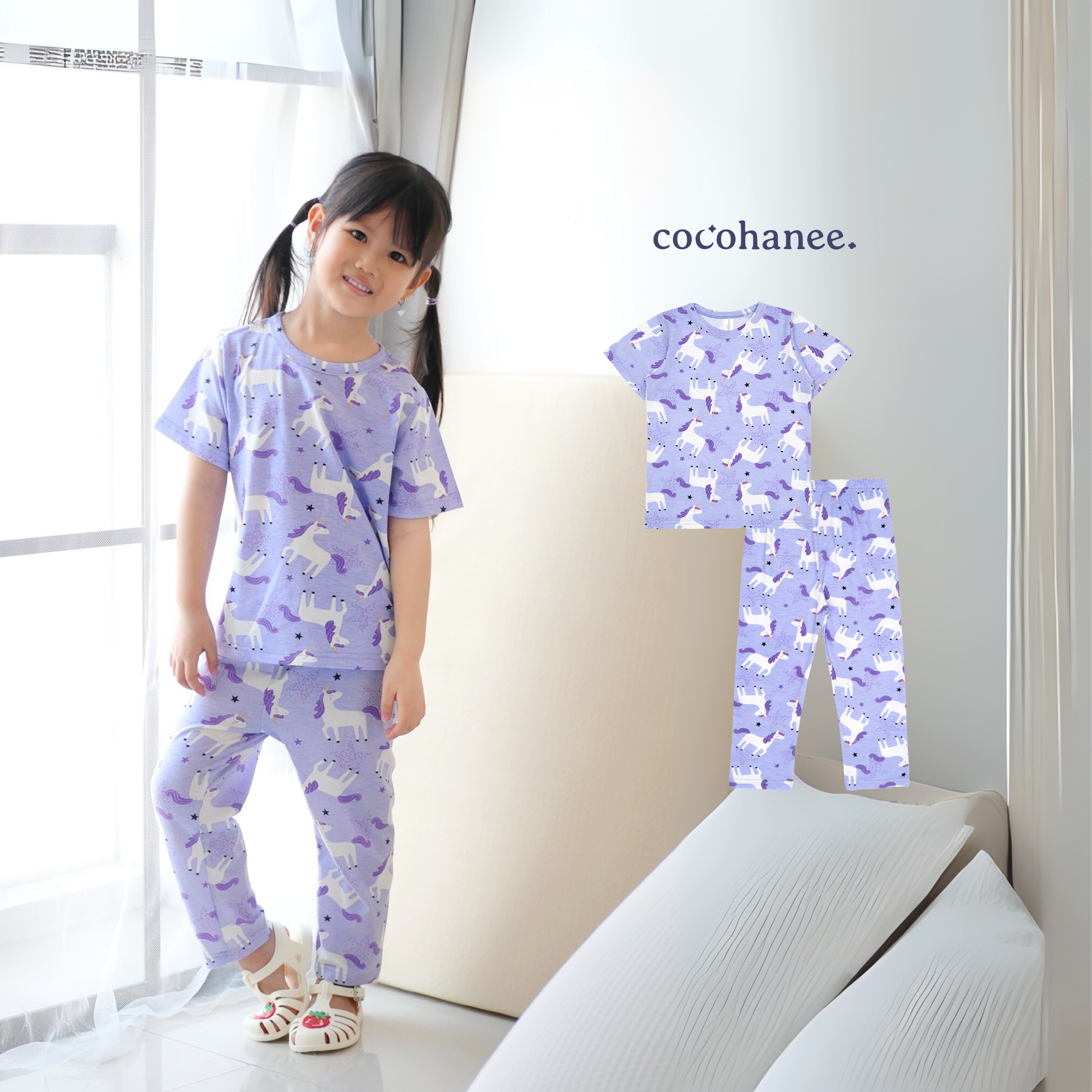 Cocohanee - Unicorn Stars Cozy Pajamas - Piyama Tidur Anak