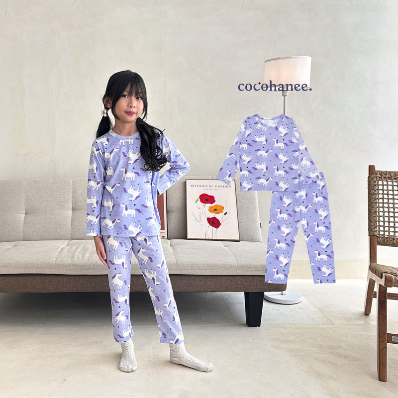 Cocohanee - Unicorn Stars Long Pajamas - Piyama Tidur Anak