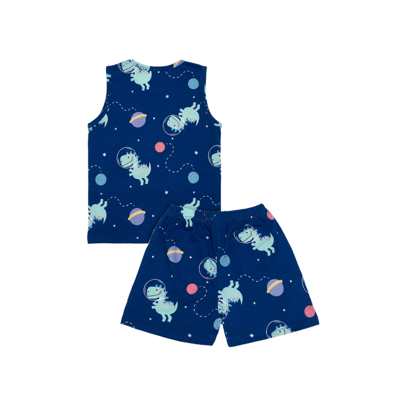 Cocohanee - Cosmic Dino Sleeveless Set - Setelan Anak Tanpa Lengan