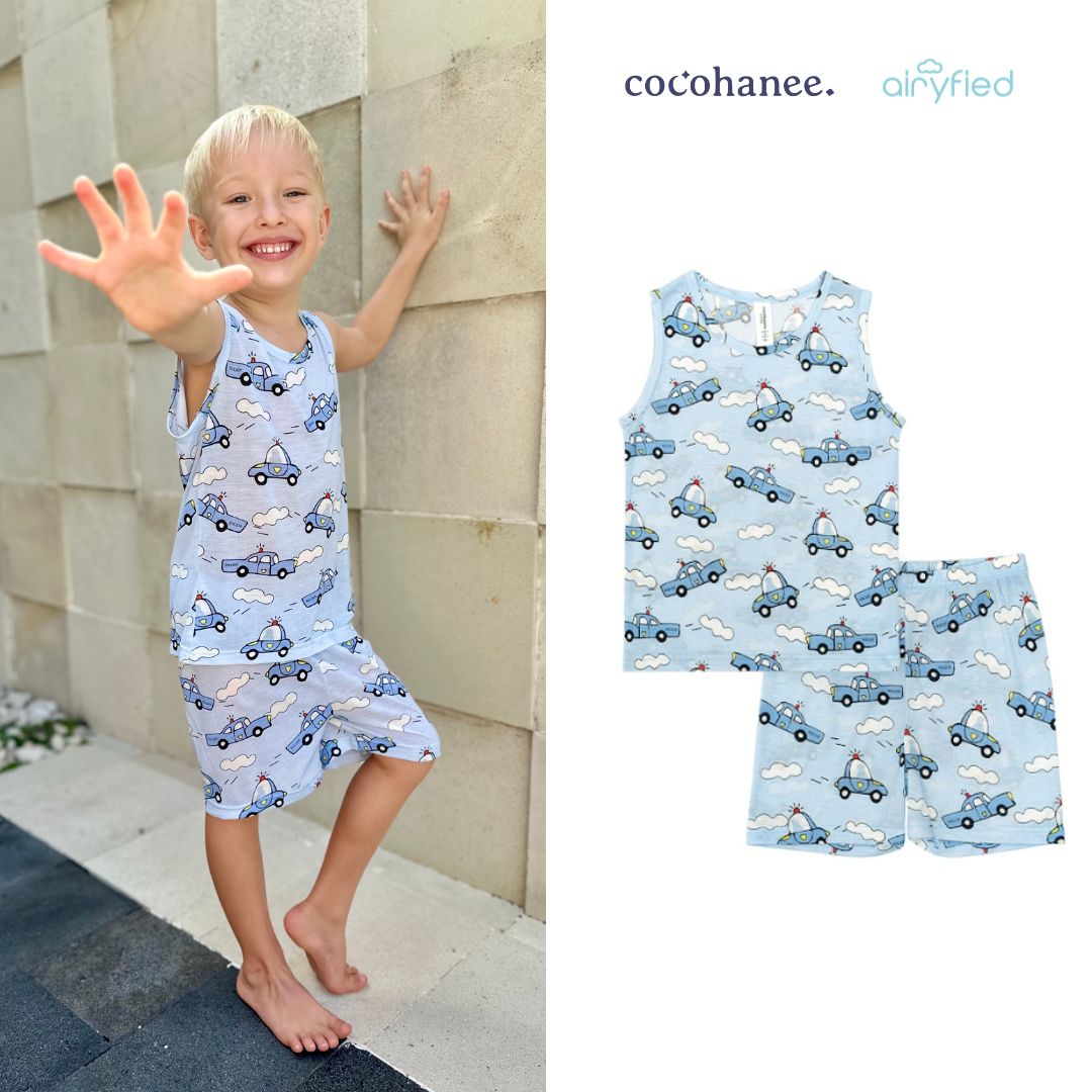 Cocohanee - Road To The Sky Sleeveless Set - Setelan Anak Tanpa Lengan