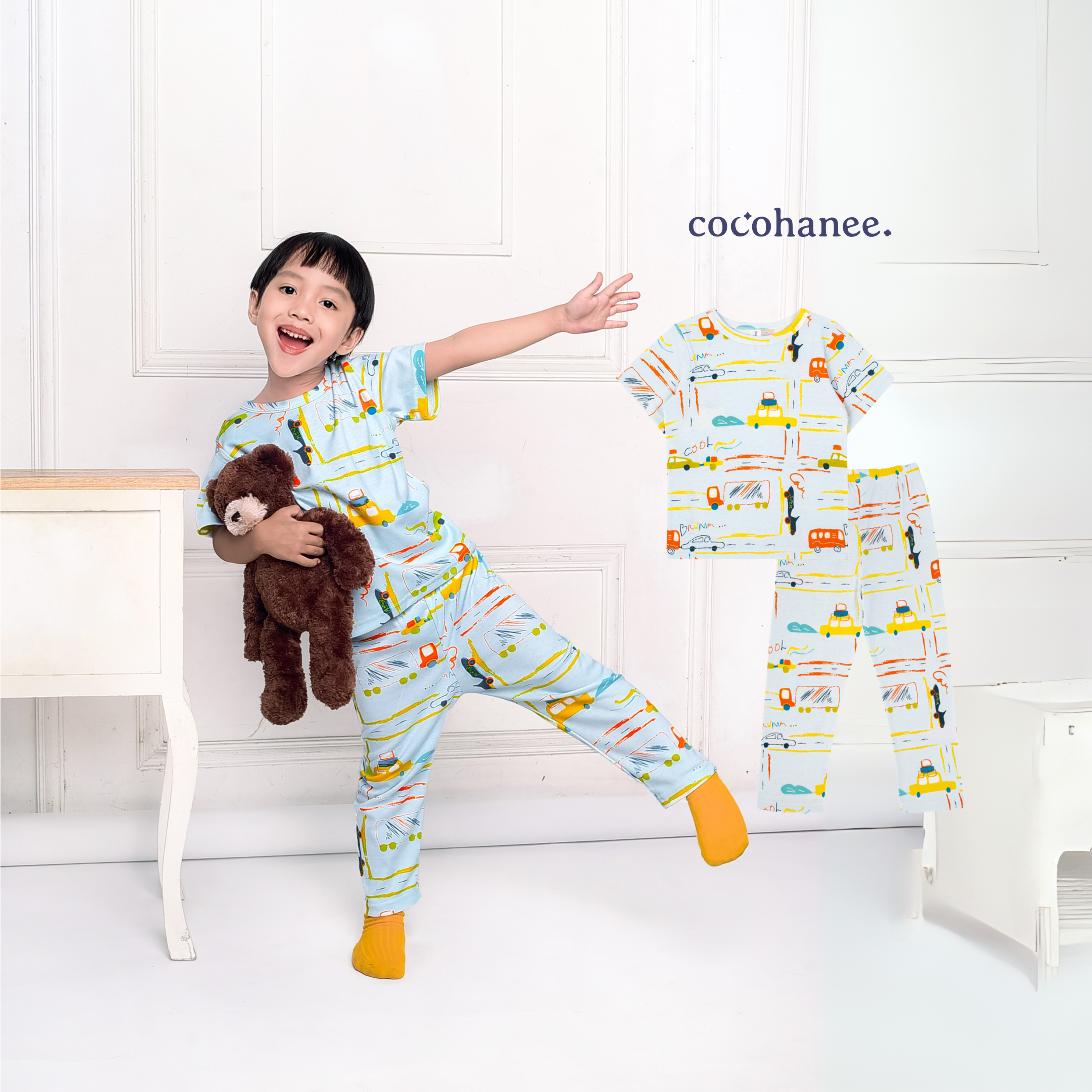 Cocohanee - Wheelscape Cozy Pajamas - Piyama Tidur Anak