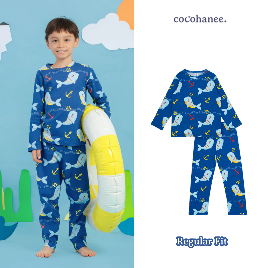 Cocohanee - Shark Anchor Long Pajamas