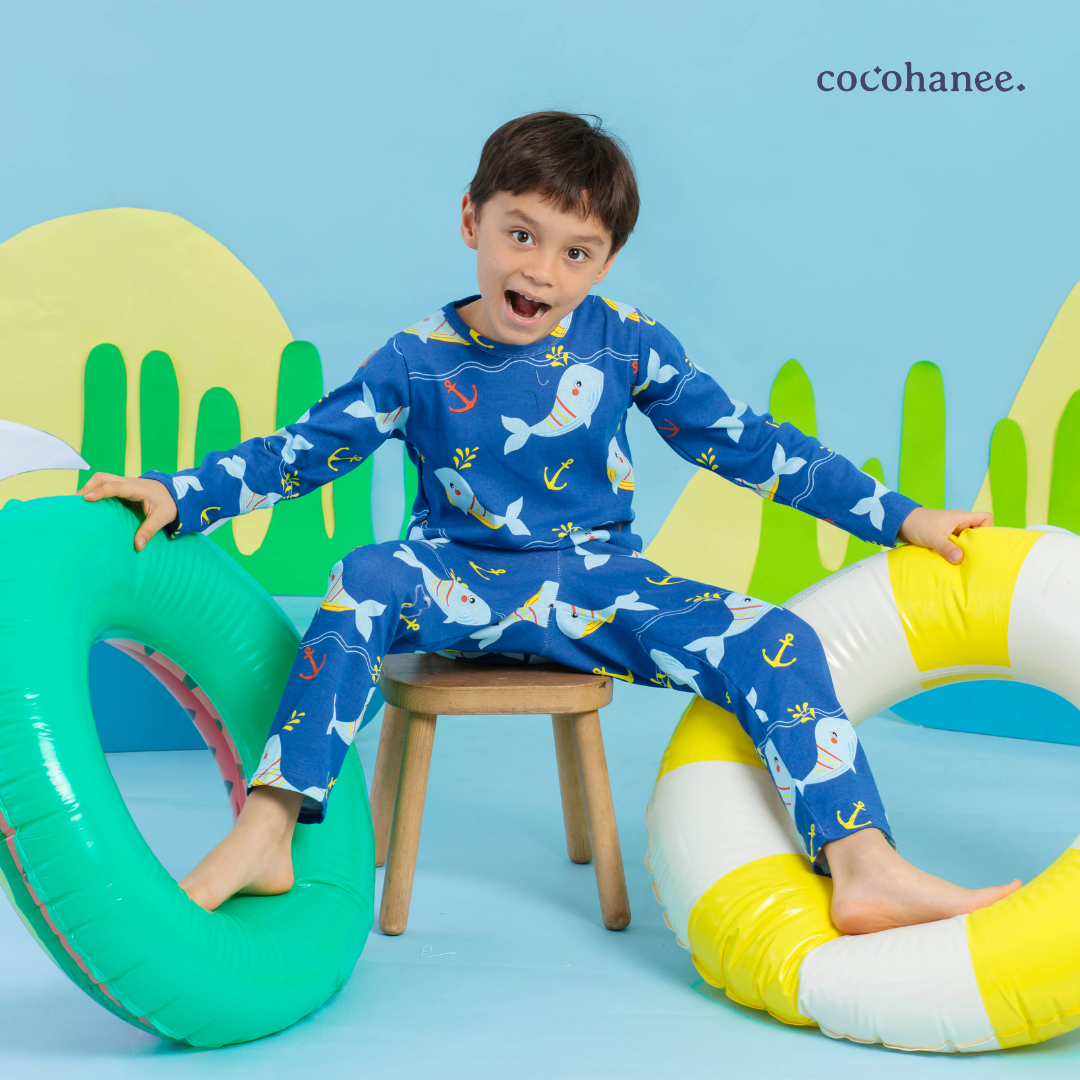 Cocohanee - Shark Anchor Long Pajamas