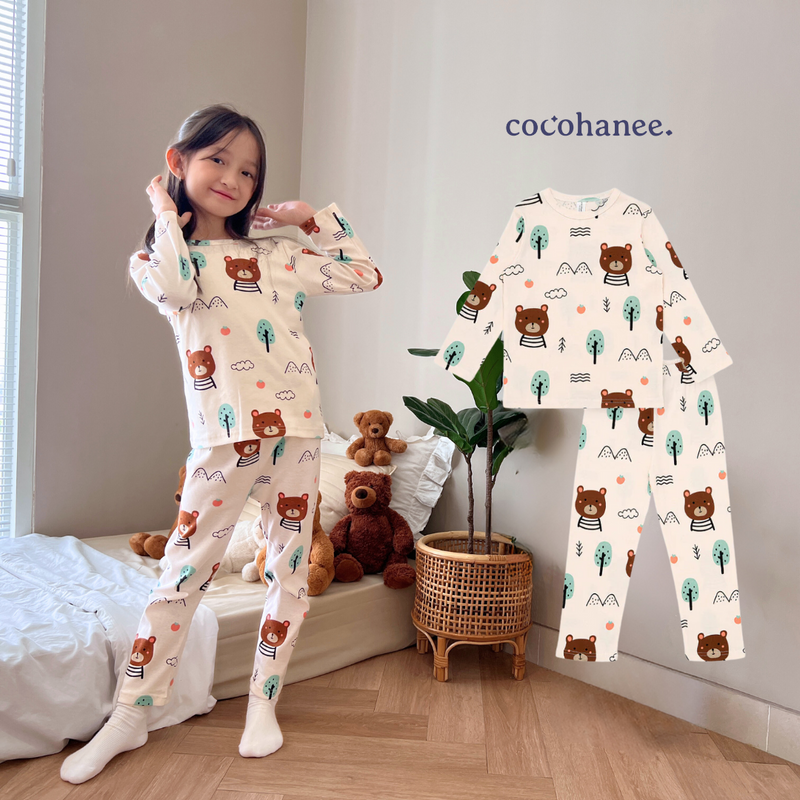 Cocohanee - Bears Long Pajamas