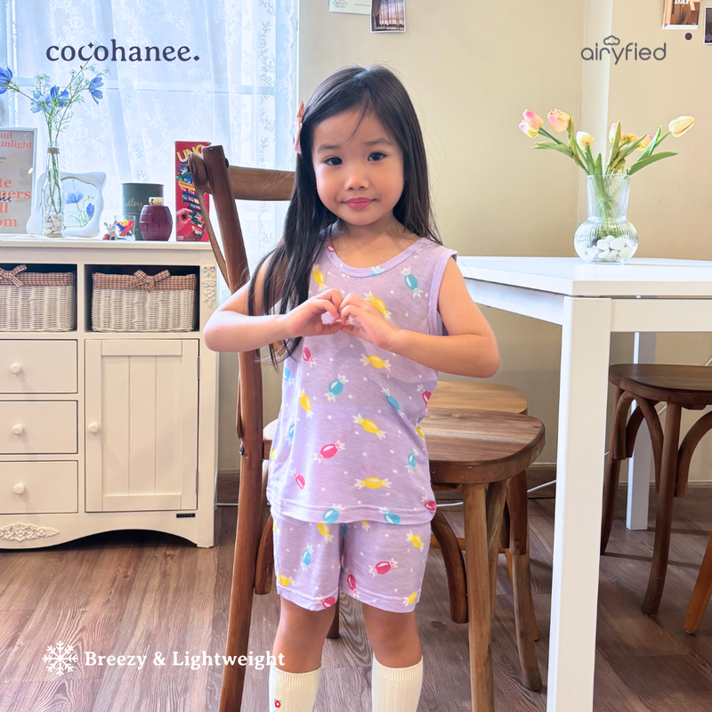 Cocohanee - Candy Crush Sleeveless Pajamas - Baju Tanpa Lengan Anak