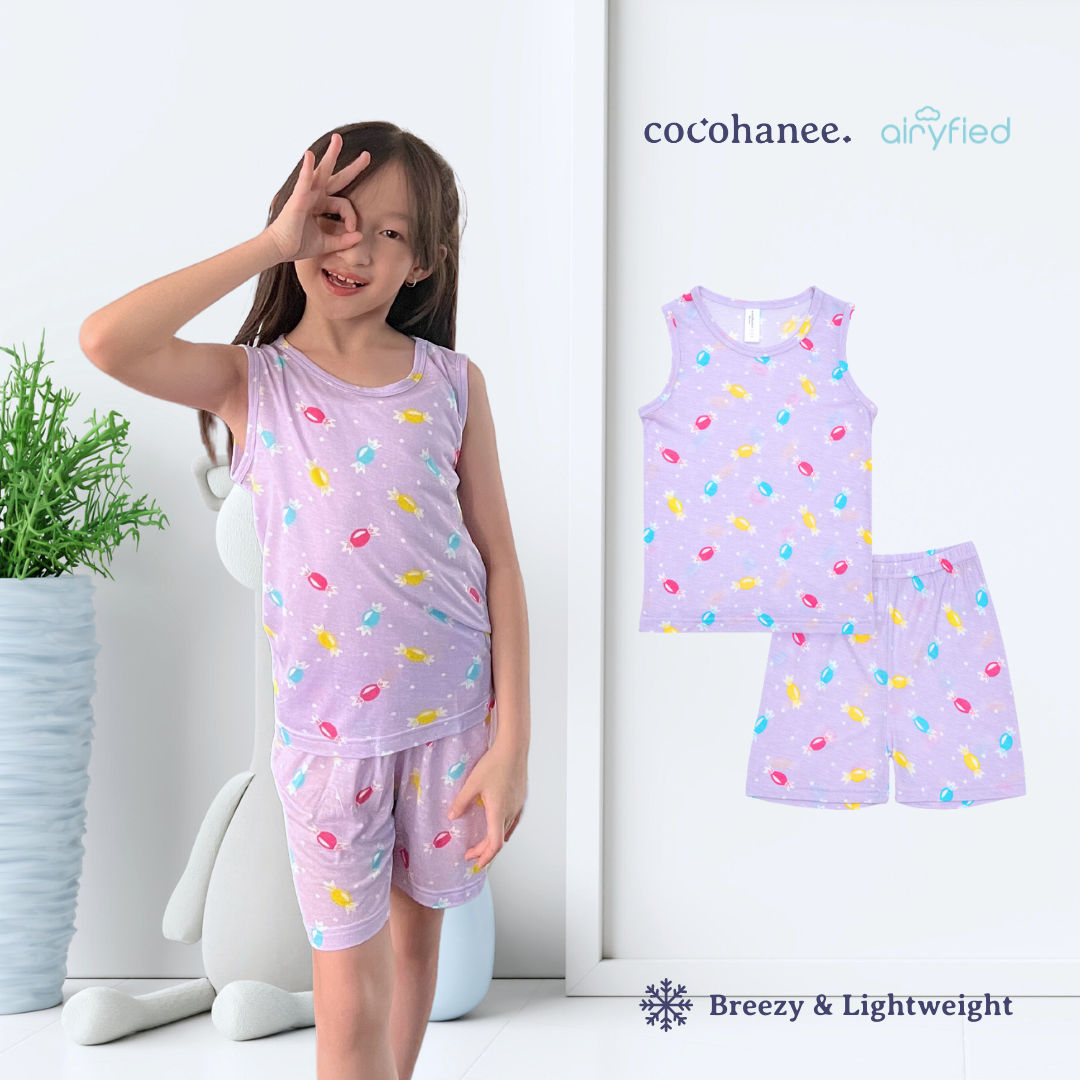 Cocohanee - Candy Crush Sleeveless Pajamas - Baju Tanpa Lengan Anak