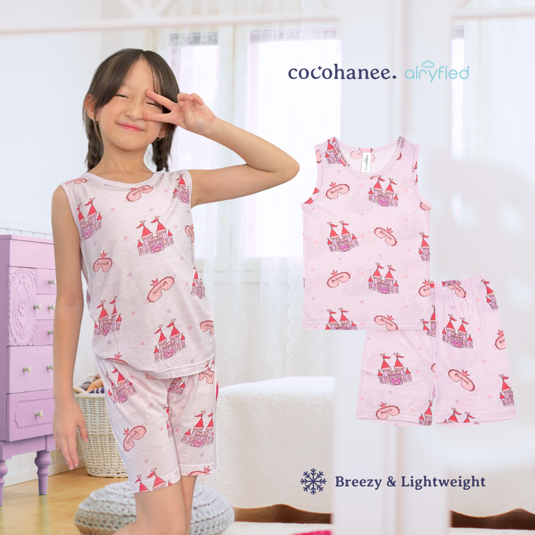 Cocohanee - Princess Castle In Purple Sleeveless Set