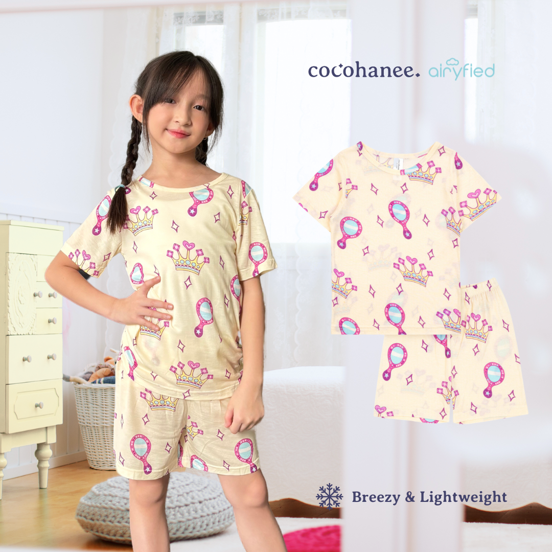 Cocohanee - Crown Princess Short Pajamas - Piyama Tidur Anak
