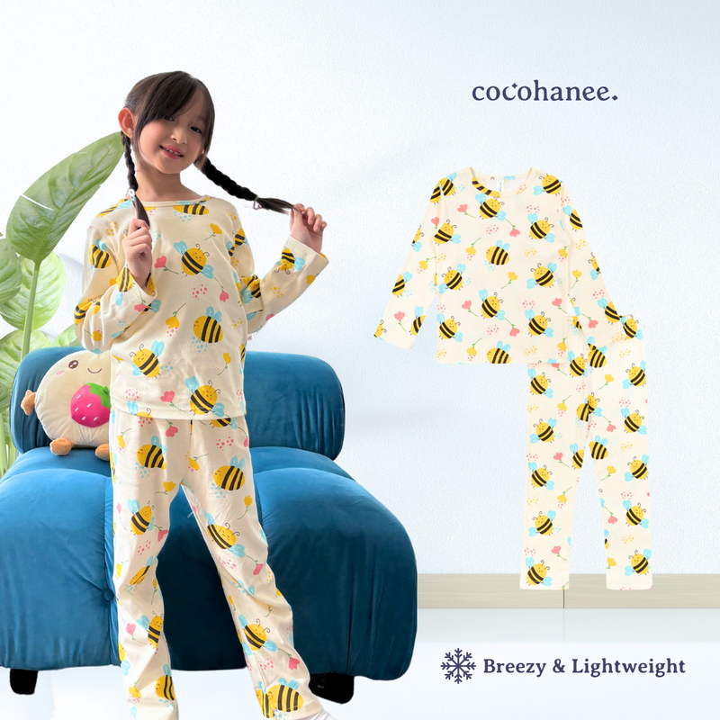 Cocohanee - Morning Bee Long Pajamas - Piyama Tidur Anak