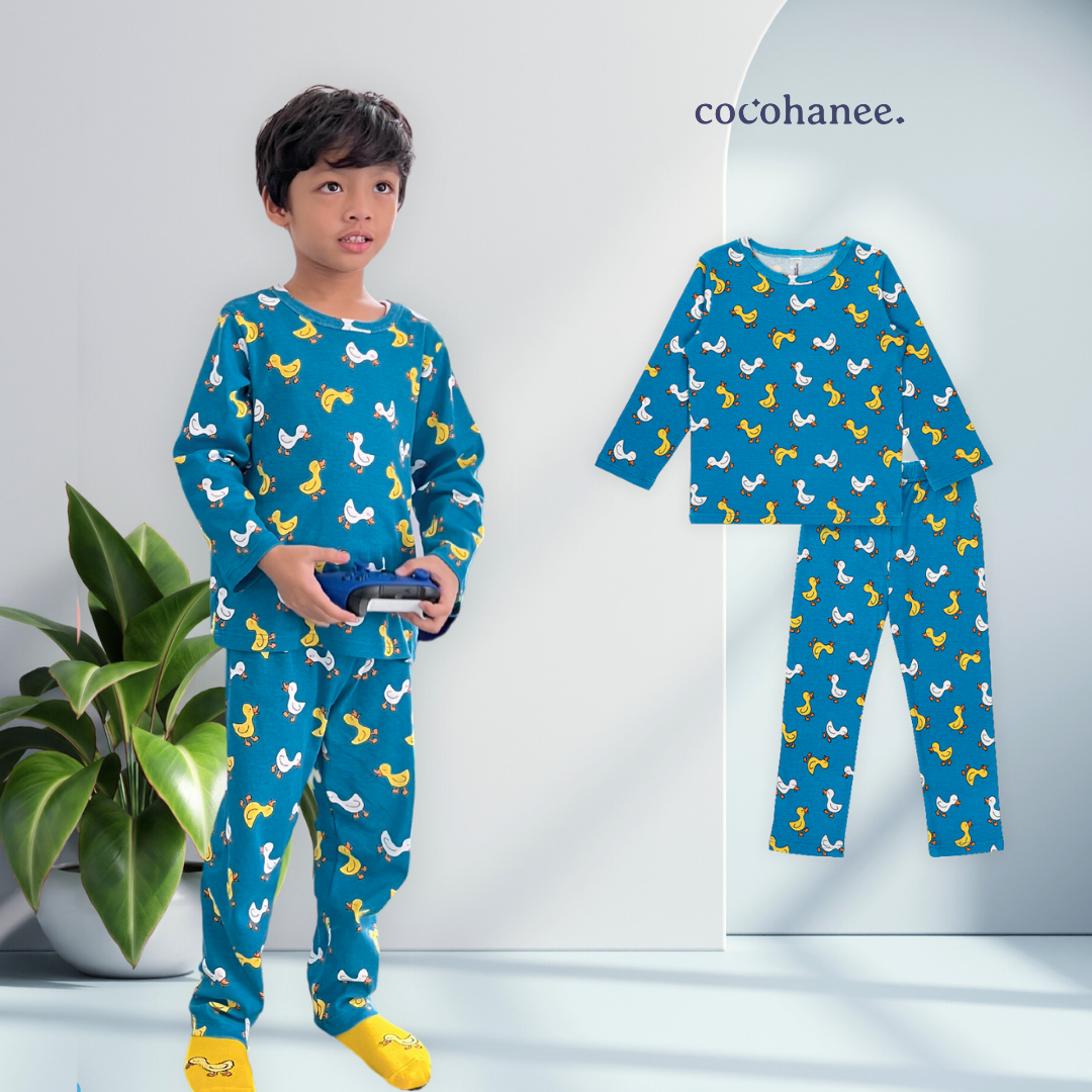 Cocohanee - Walky Ducky Long Pajamas - Piyama Tidur Anak