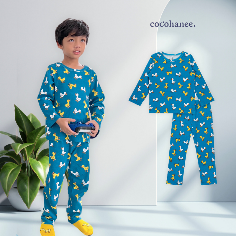 Cocohanee - Walky Ducky Long Pajamas - Piyama Tidur Anak