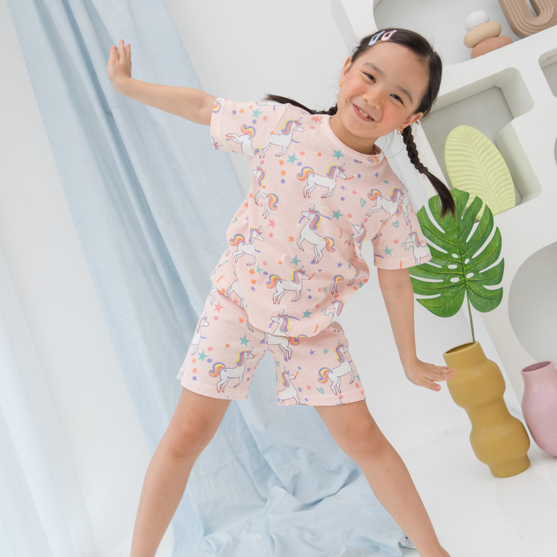 Cocohanee - Dreamy Unicorn Short Pajamas - Piyama Tidur Anak