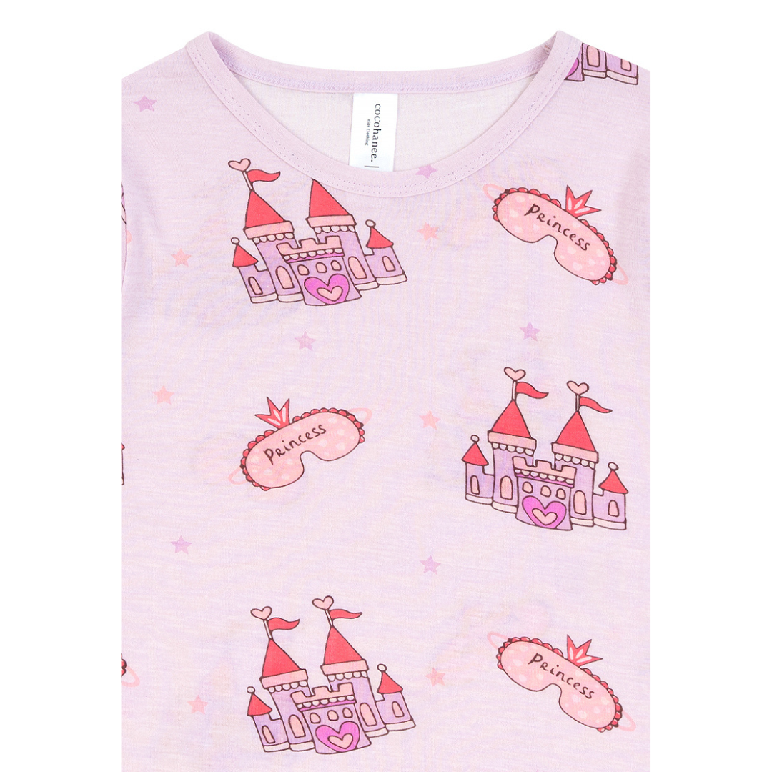 Cocohanee - Princess Castle In Purple Sleeveless Set