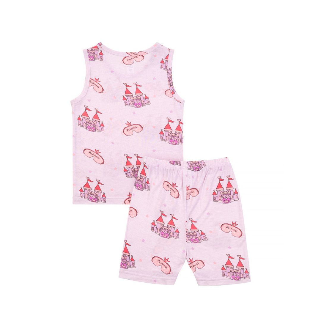 Cocohanee - Princess Castle In Purple Sleeveless Set