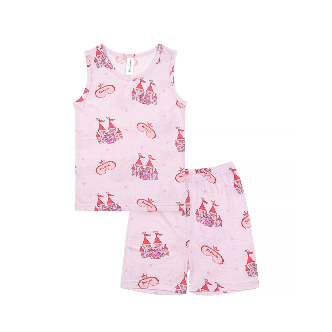 Cocohanee - Princess Castle In Purple Sleeveless Set