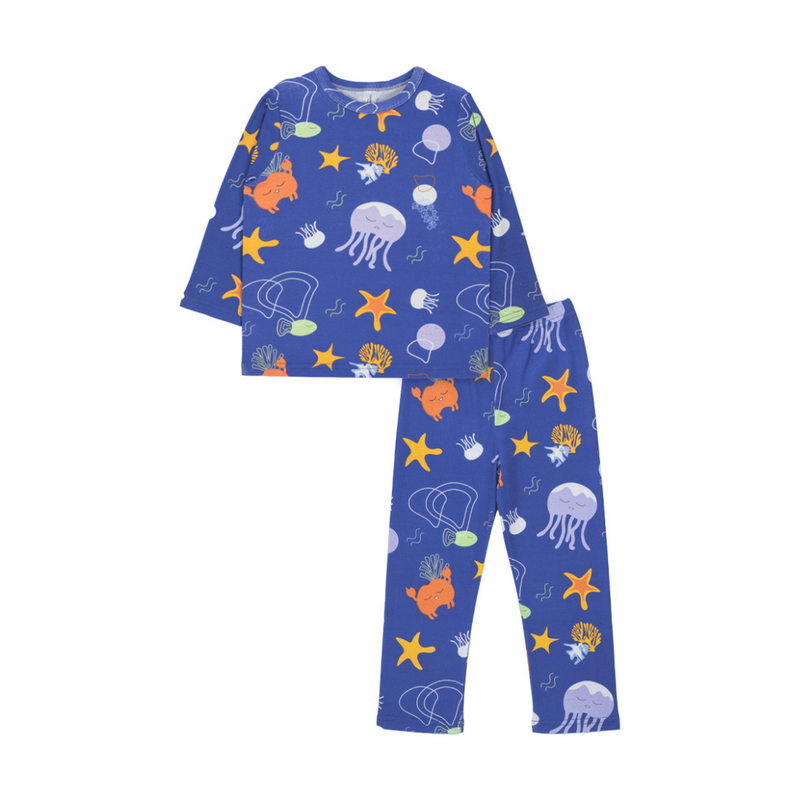 Cocohanee - Marine Blue Long Pajamas