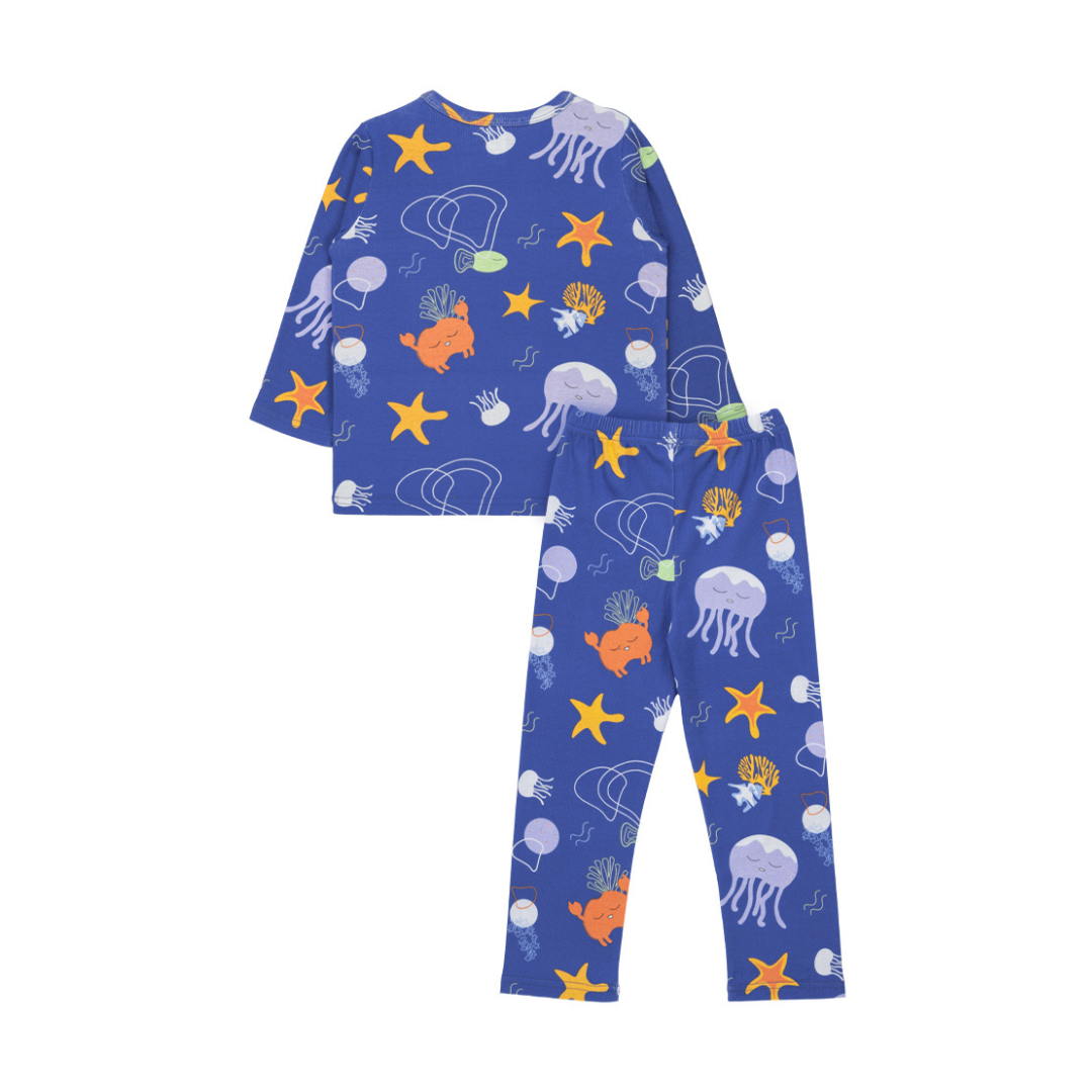 Cocohanee - Marine Blue Long Pajamas