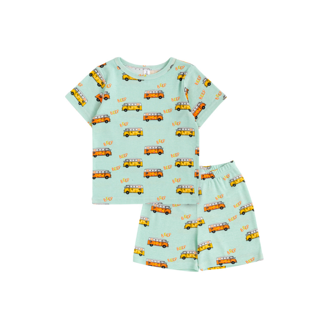 Cocohaneee - School Bus Short Pajamas