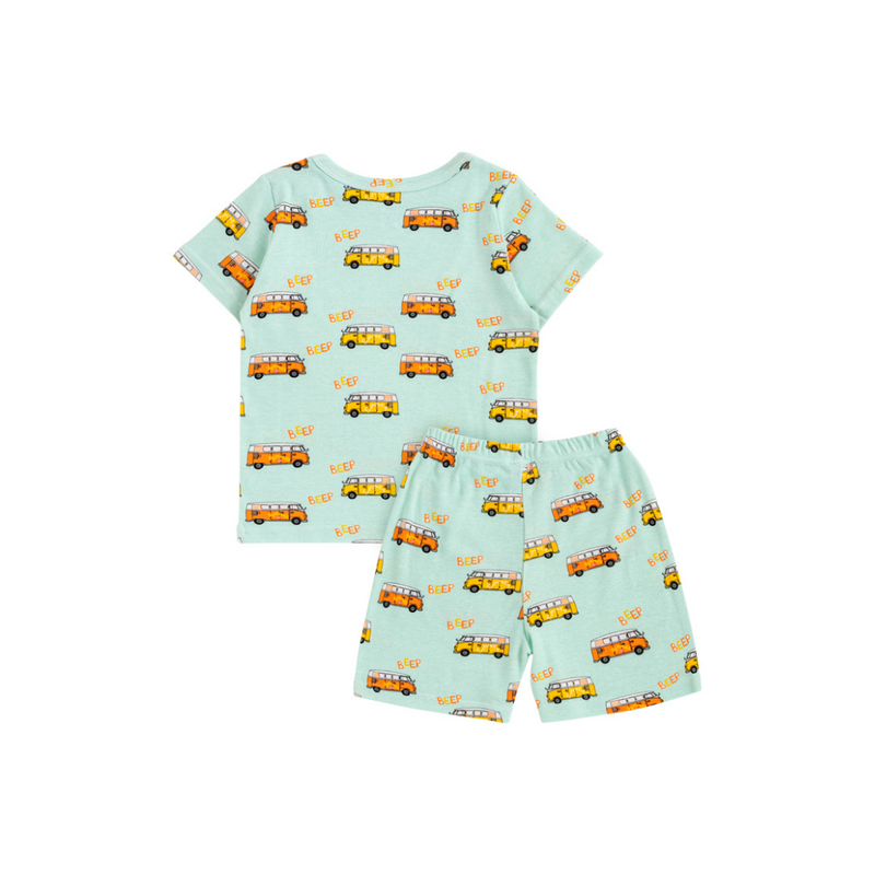 Cocohaneee - School Bus Short Pajamas