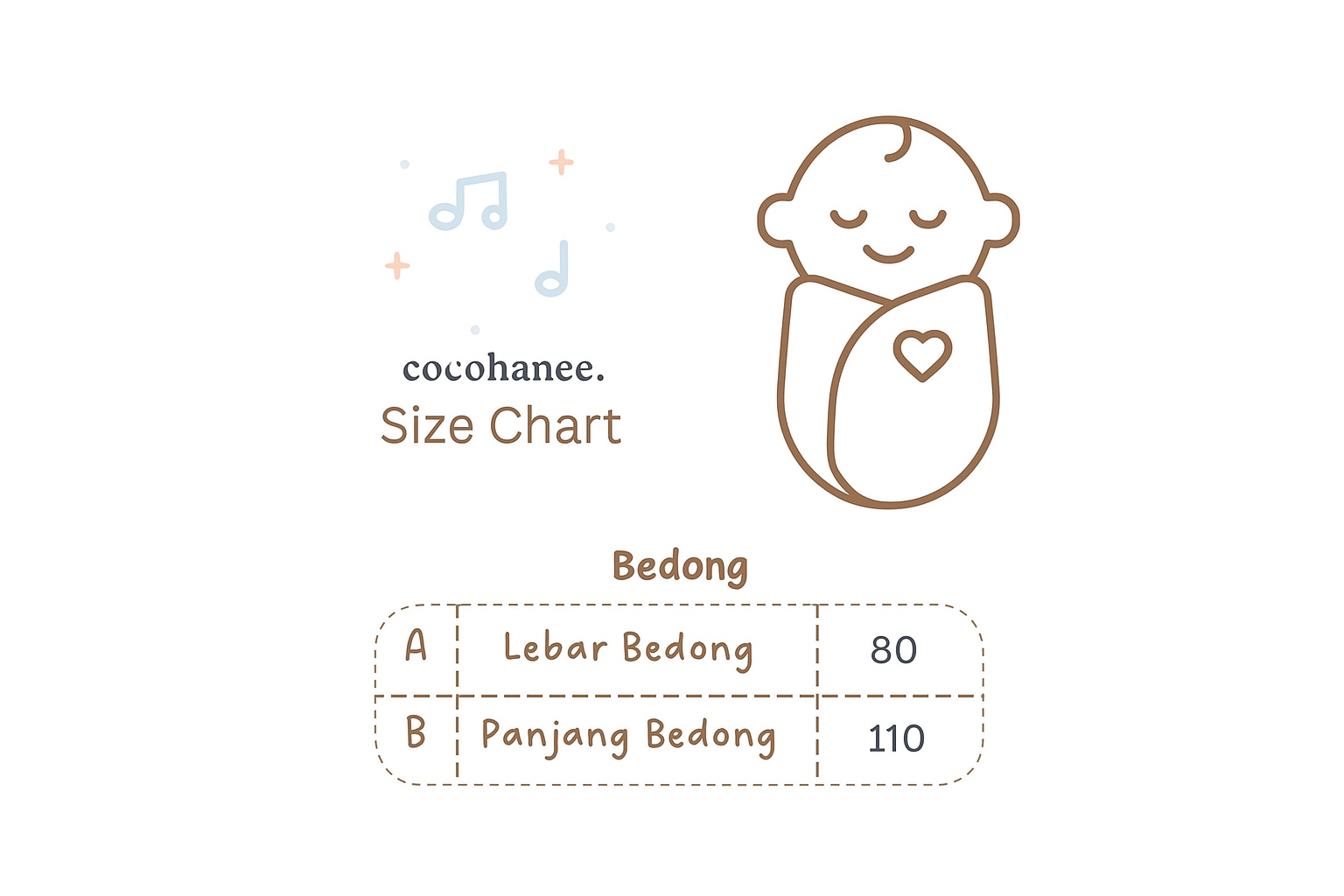 Cocohanee - Baby Swaddle Motifs Bedong Bayi Motif