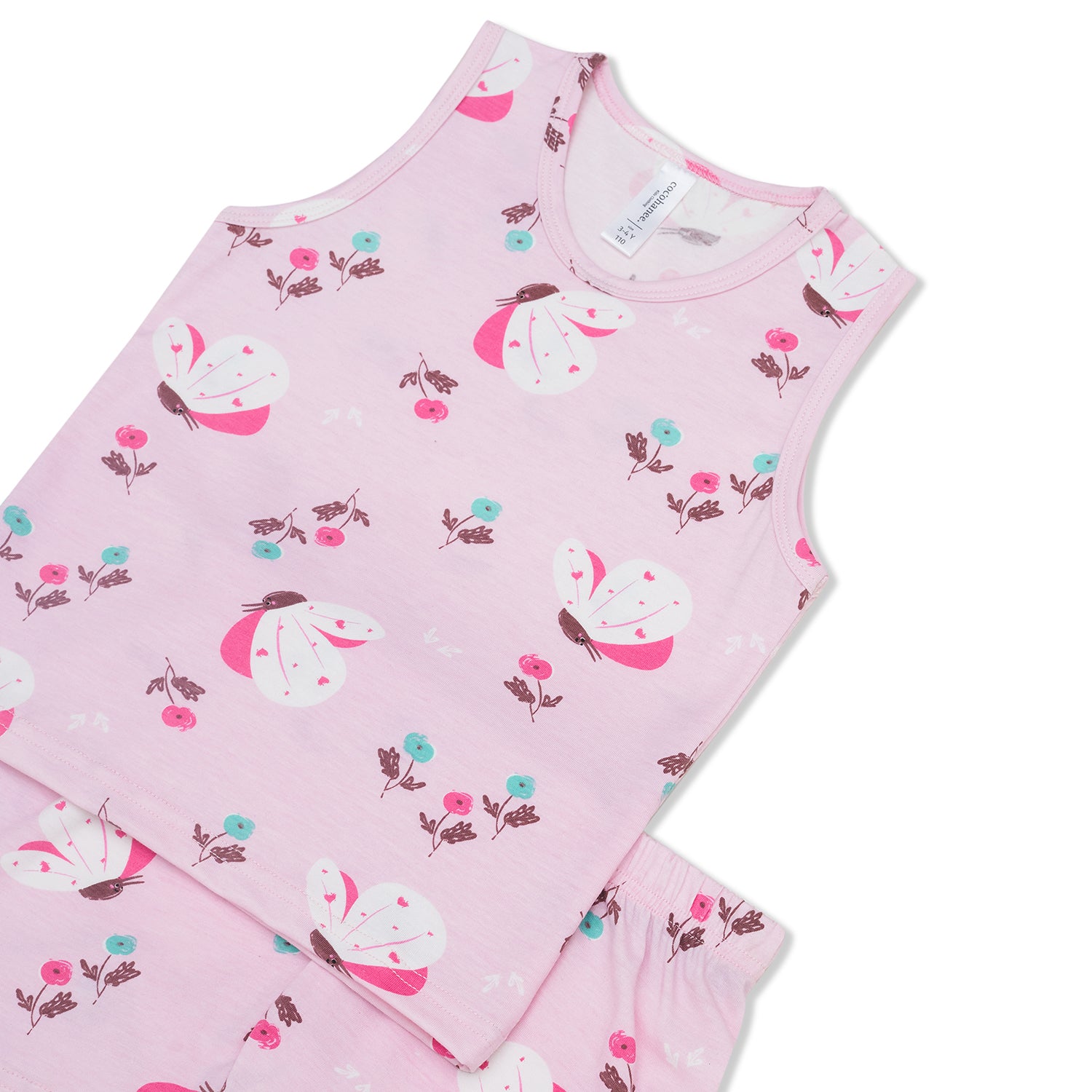 Cocohanee - Butterflies Sleeveless Set - Setelan Anak Tanpa Lengan