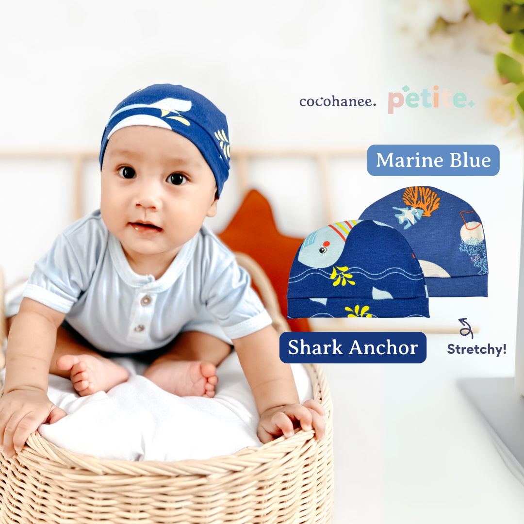 Cocohanee - Beneath the Waves Beanie - Topi Kupluk Bayi dan Anak