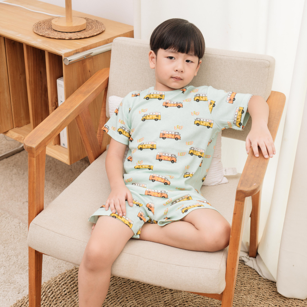 Cocohaneee - School Bus Short Pajamas