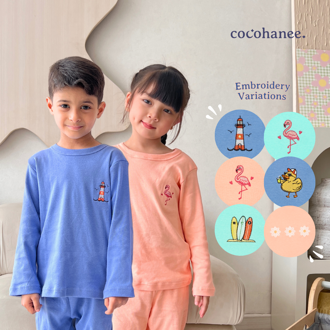Cocohanee - Tropical Summer Long Top - Atasan Anak Lengan Panjang