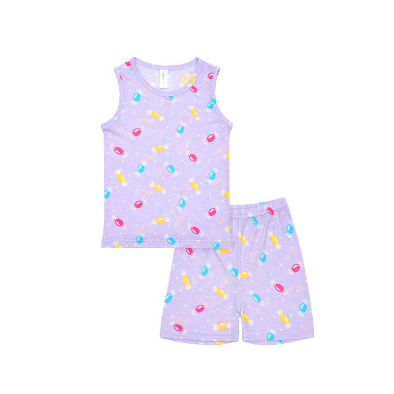 Cocohanee - Candy Crush Sleeveless Pajamas - Baju Tanpa Lengan Anak
