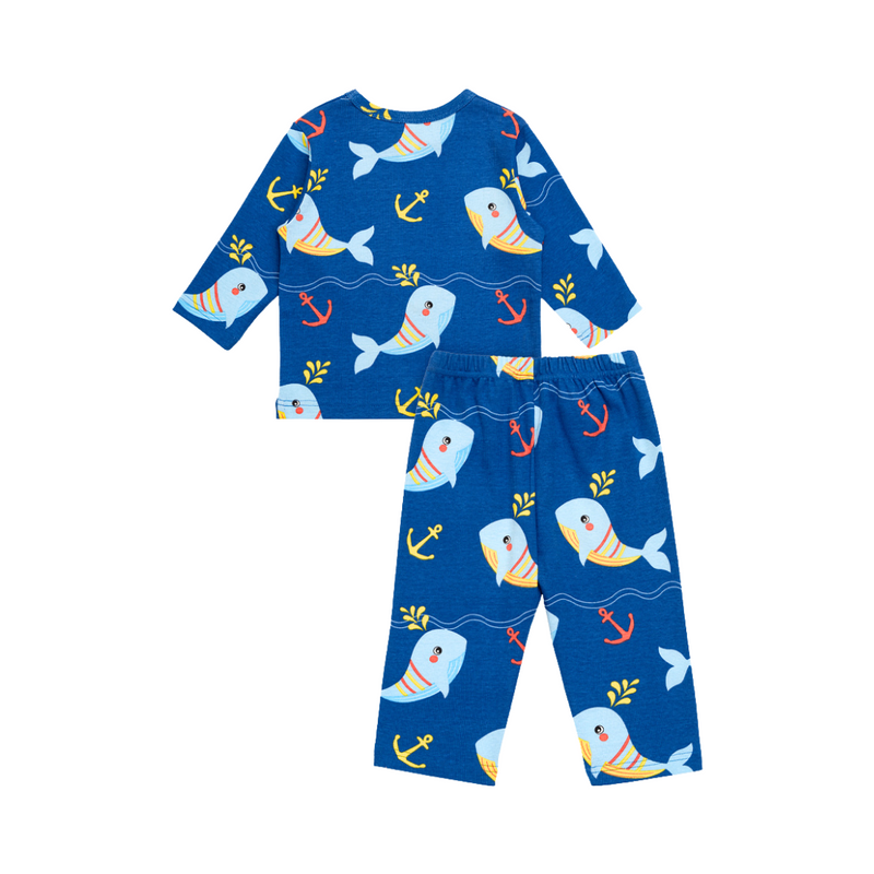 Cocohanee - Shark Anchor Baby Long Pajamas - Piyama Tidur Bayi