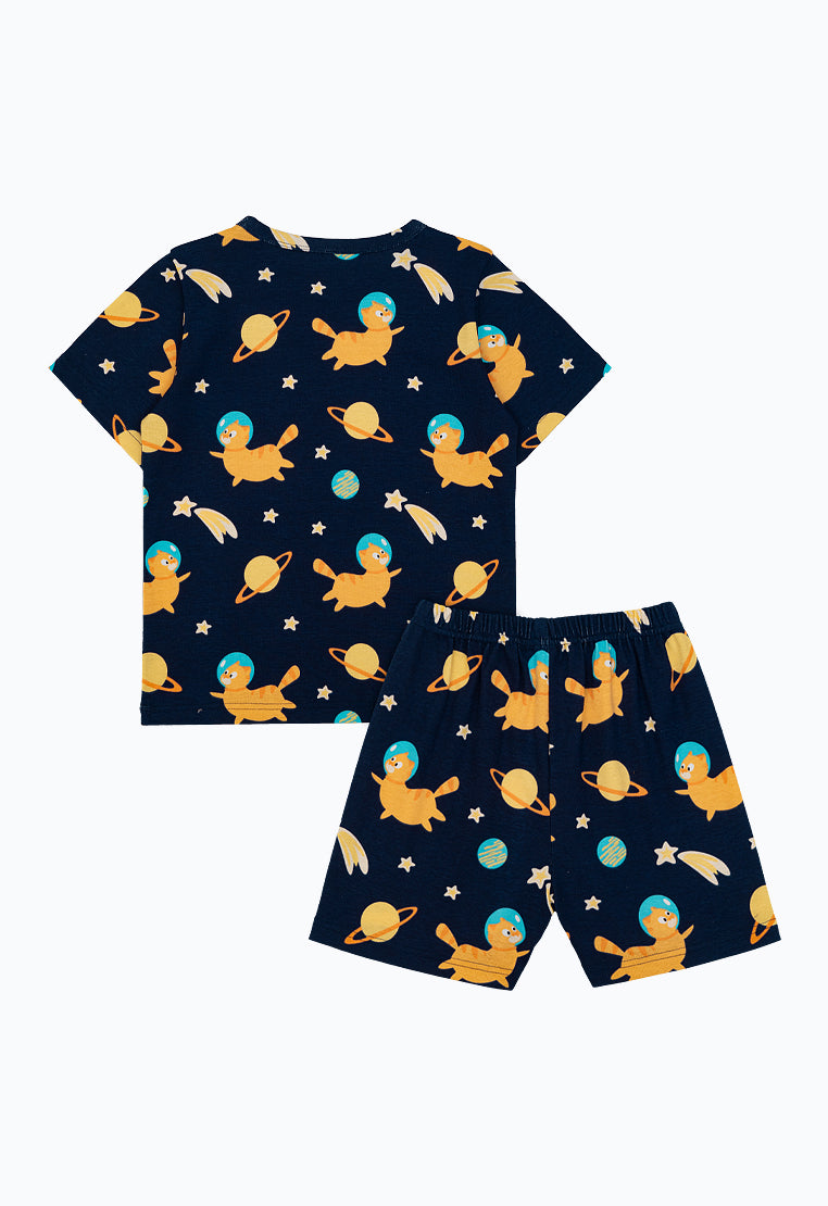 Cocohanee - Galaxy Cat Baby Short Pajamas - Piyama Tidur Bayi