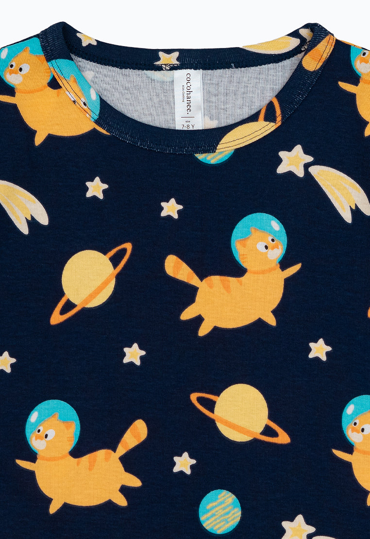 Cocohanee - Galaxy Cat Baby Short Pajamas - Piyama Tidur Bayi
