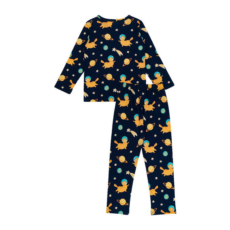 Cocohanee - Galaxy Cat Long Pajamas - Piyama Tidur Anak