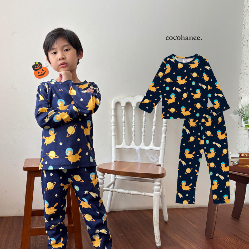 Cocohanee - Galaxy Cat Long Pajamas - Piyama Tidur Anak