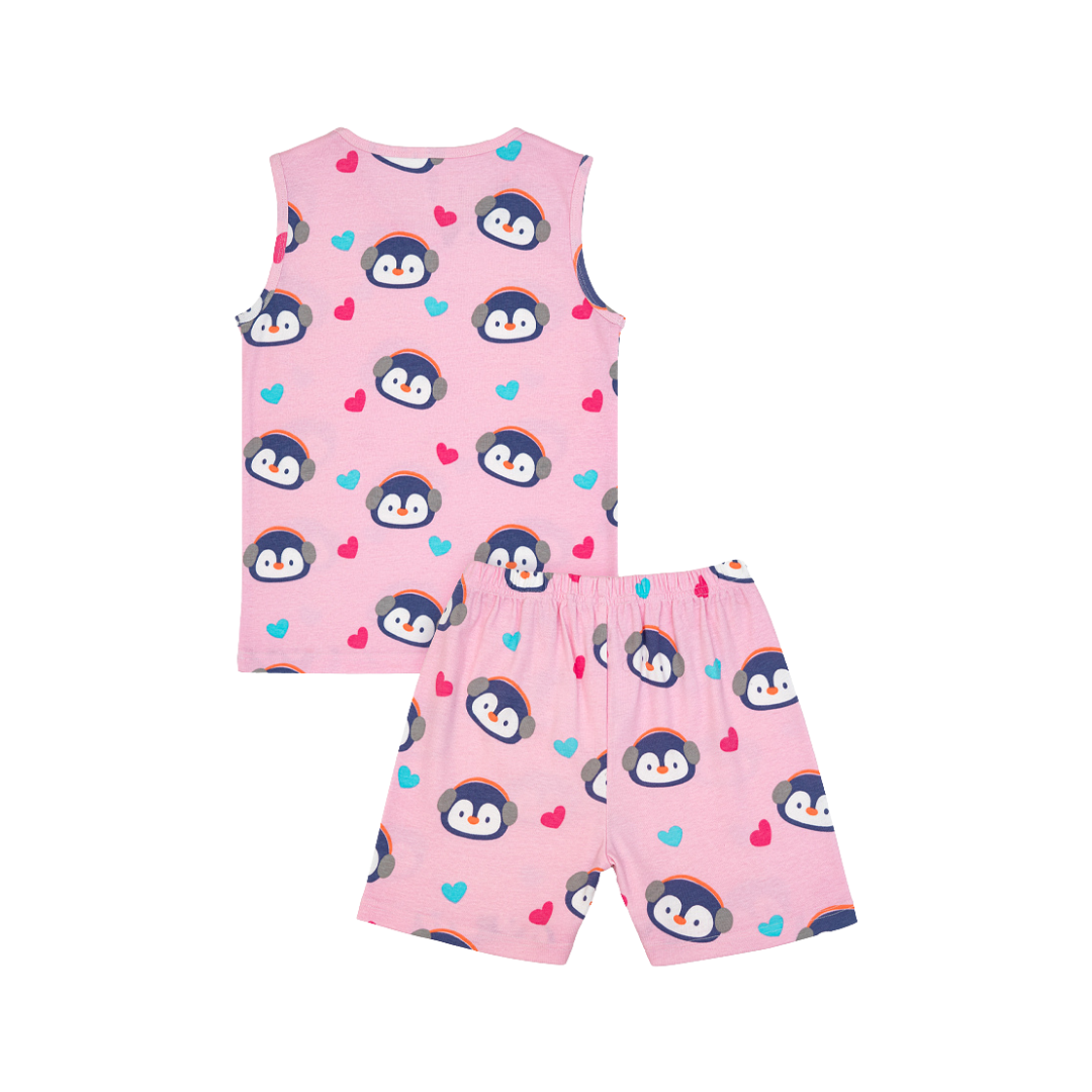 Cocohanee - Penguin in Love Sleeveless Set - Setelan Anak Tanpa Lengan