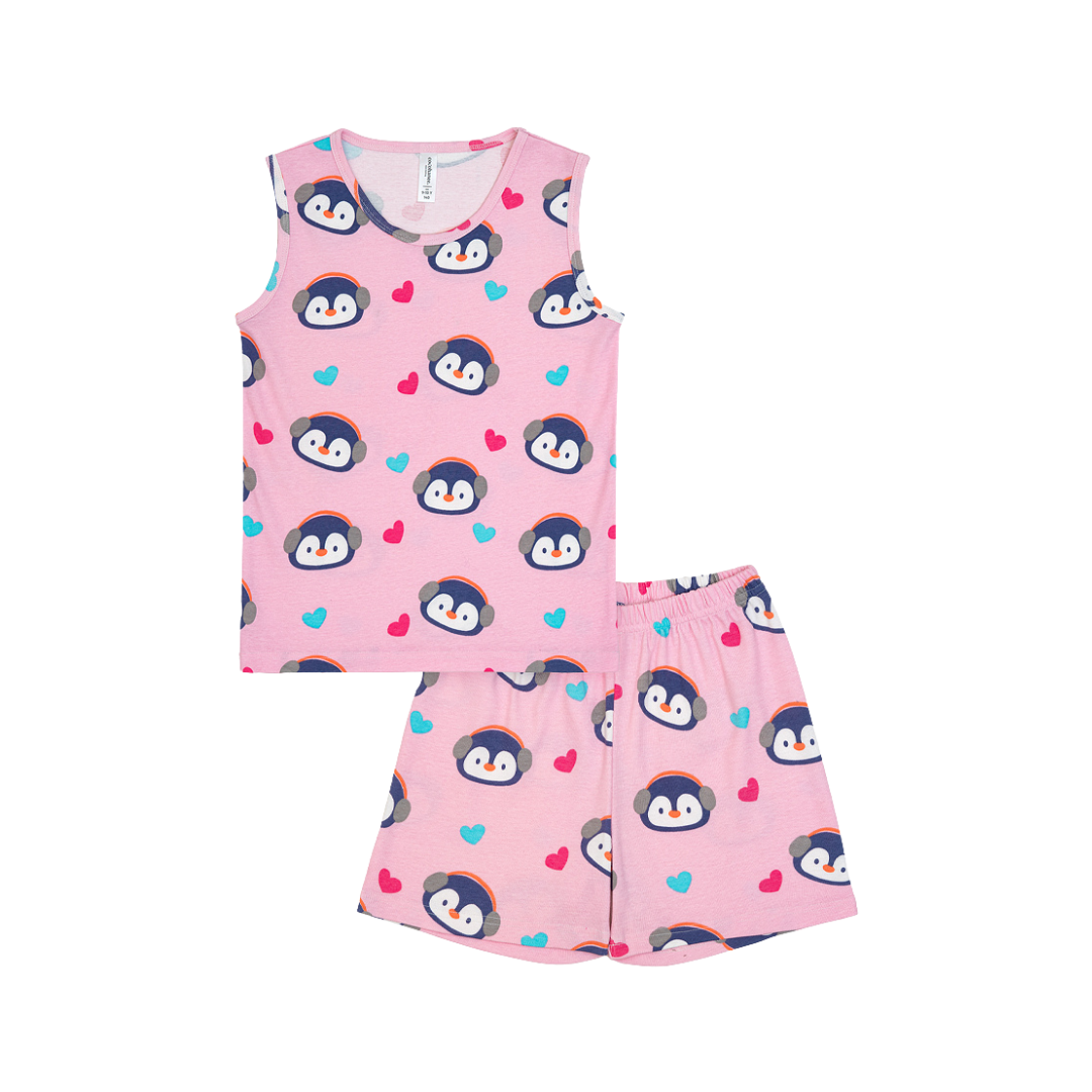 Cocohanee - Penguin in Love Sleeveless Set - Setelan Anak Tanpa Lengan