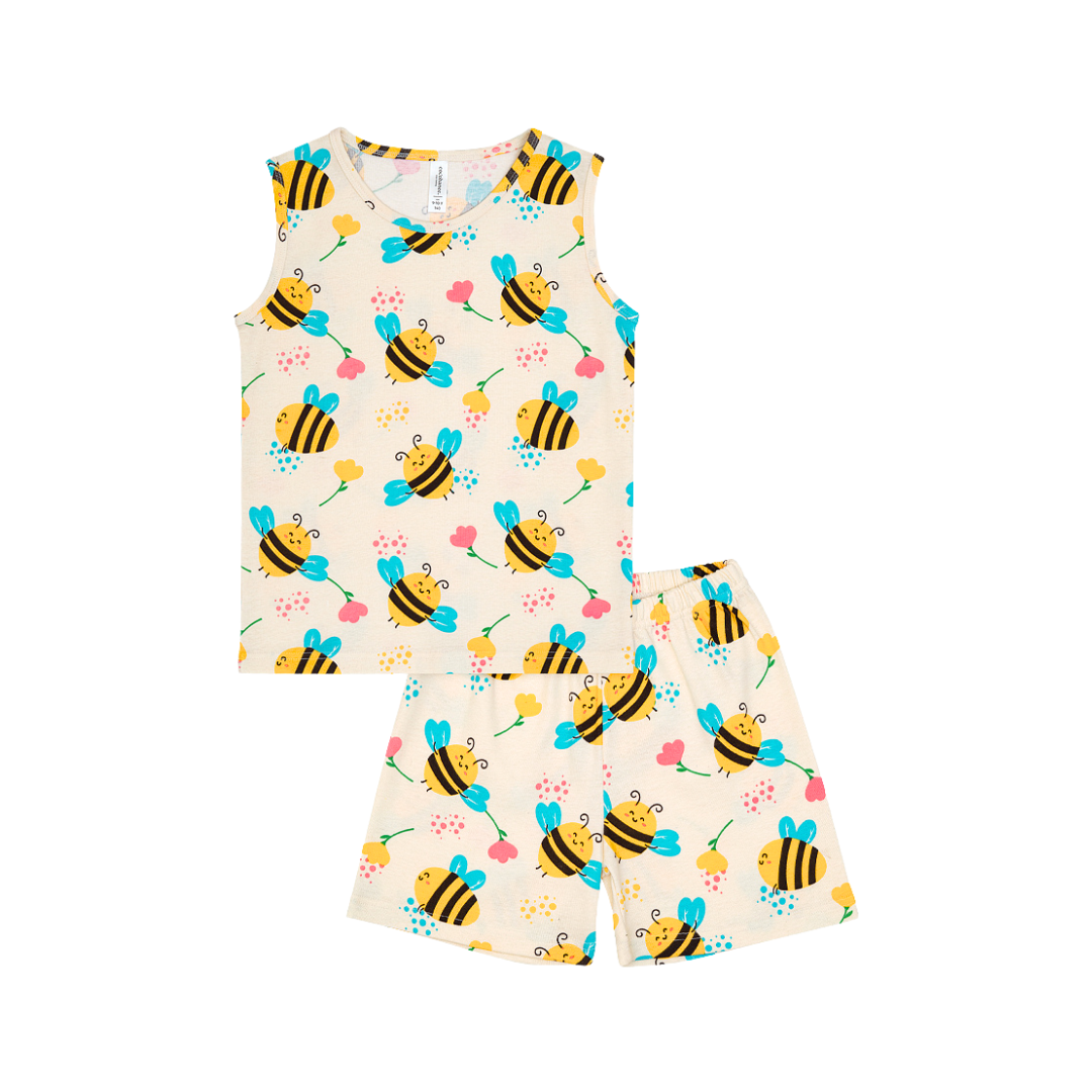 Cocohanee - Morning Bee Sleeveless Set - Setelan Anak Tanpa Lengan