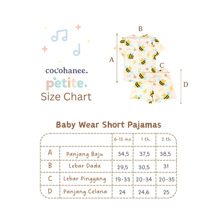 Cocohanee - Crown Princess Baby Short Pajamas - Piyama Tidur Bayi