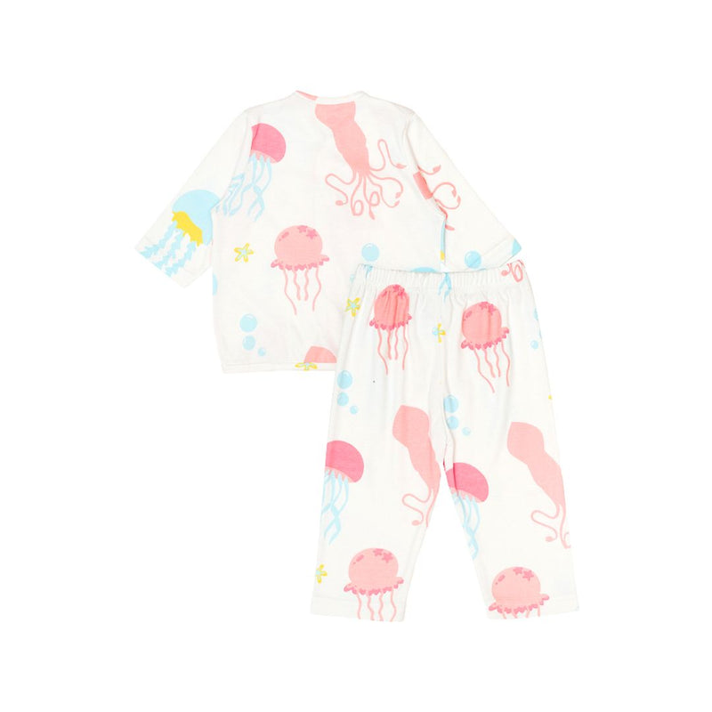 Cocohanee - Jelly Fish Button Down Long Pajamas - Piyama Bayi dan Anak dengan Kancing Depan