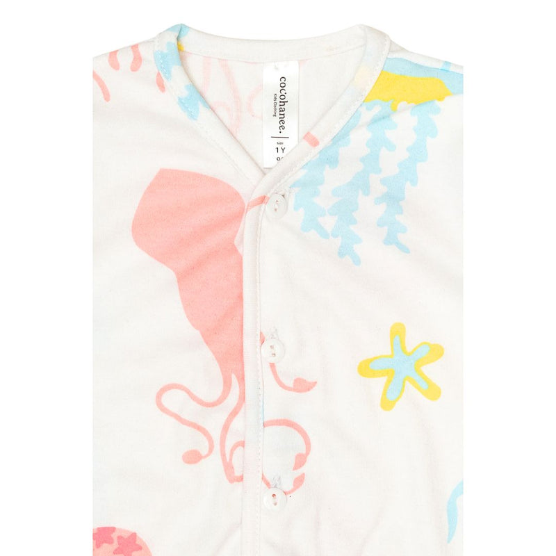 Cocohanee - Jelly Fish Button Down Long Pajamas - Piyama Bayi dan Anak dengan Kancing Depan