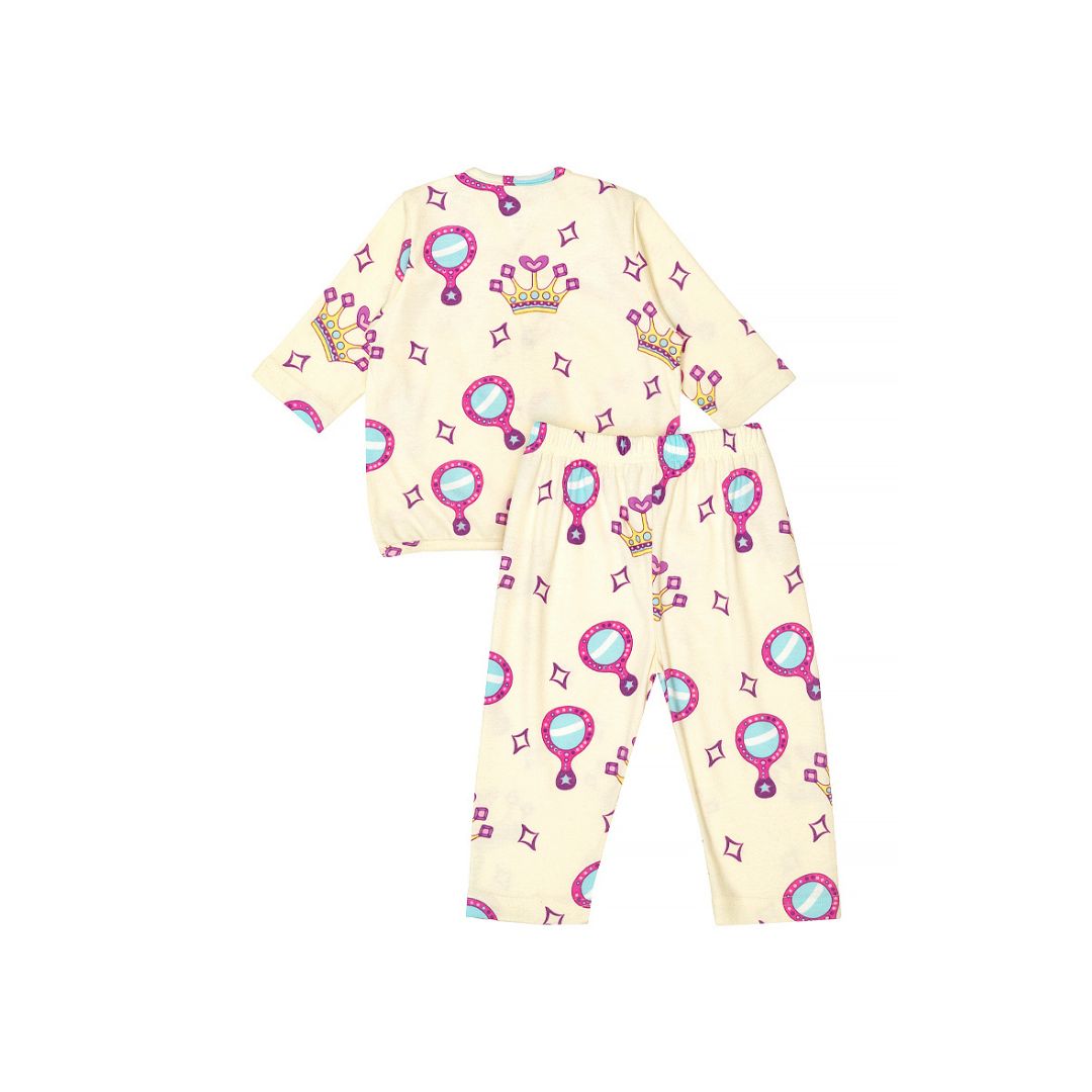 Cocohanee - Crown Princess Button Down Long Pajamas - Piyama Bayi dan Anak dengan Kancing Depan