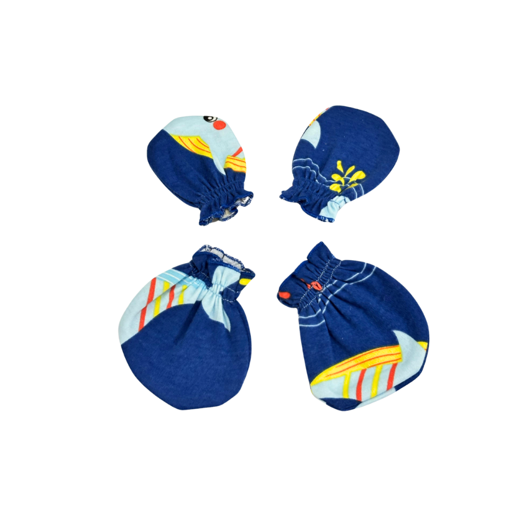 Cocohanee - Beneath the Waves Mitten & Booties Set - Sarung Tangan & Kaki Bayi