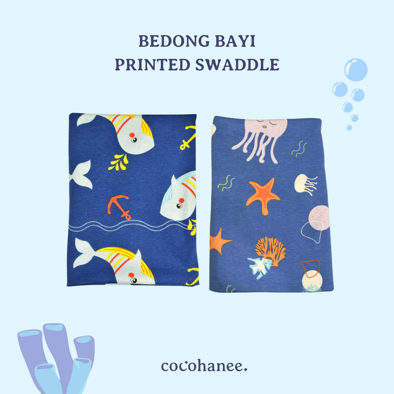 Cocohanee - Beneath The Waves Swaddle Wraps - Bedong Bayi