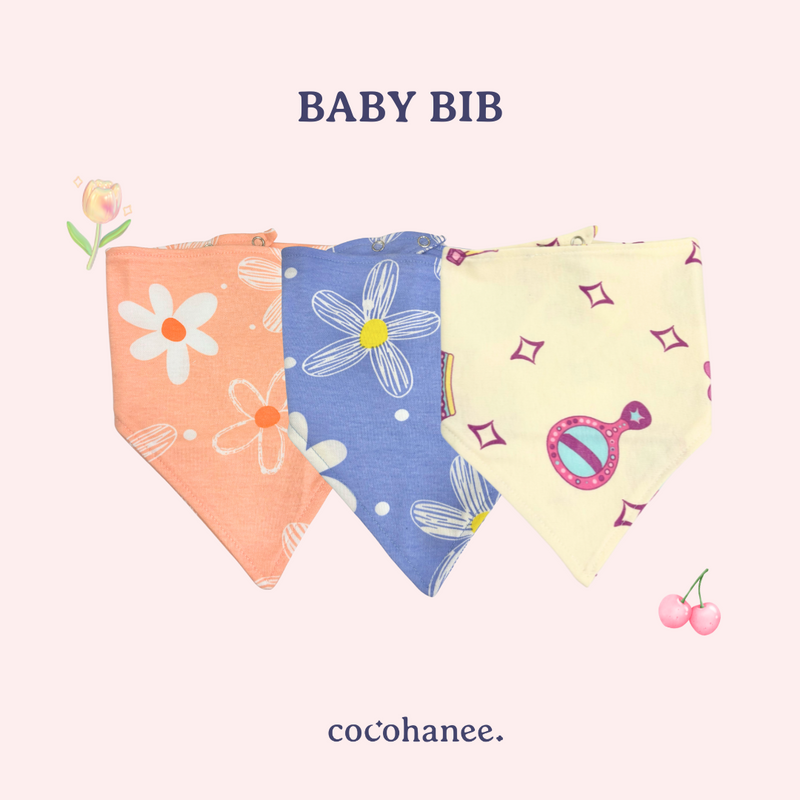 Cocohanee - Dreamland Triangle Baby Bib - Celemek Bayi Segitiga - Baby Napkin