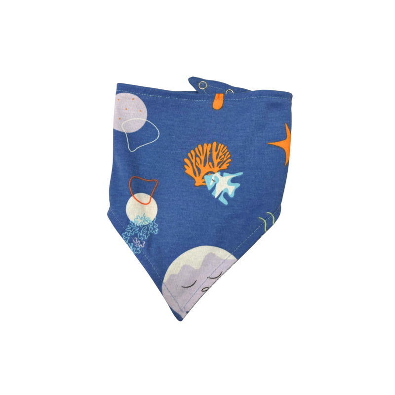 Cocohanee - Beneath the Waves Triangle Baby Bib - Celemek Bayi Segitiga - Baby Napkin