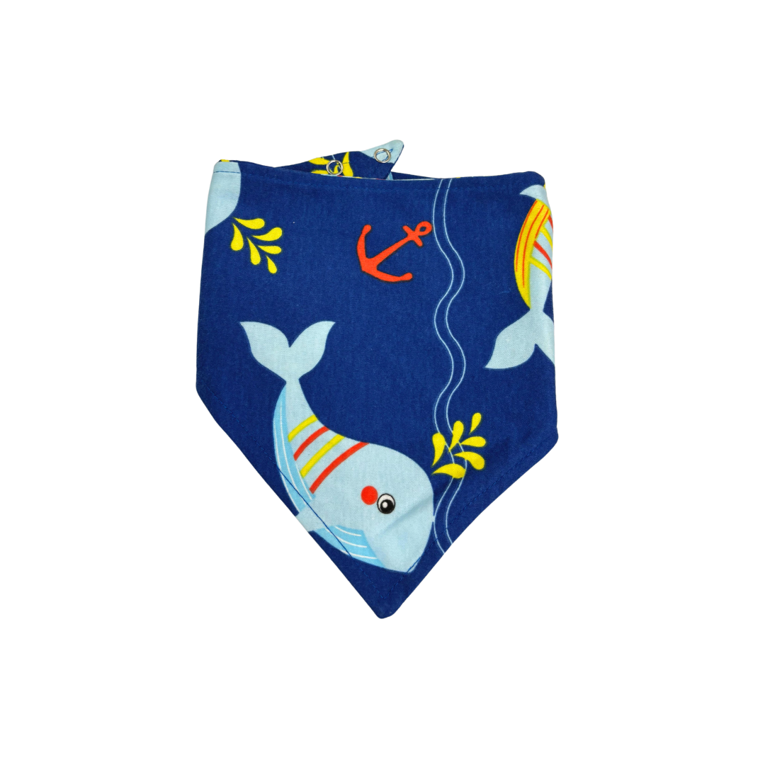 Cocohanee - Beneath the Waves Triangle Baby Bib - Celemek Bayi Segitiga - Baby Napkin