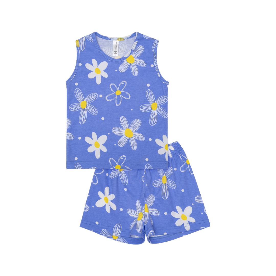 Cocohanee - Winter Daisy Sleeveless Set - Setelan Anak Tanpa Lengan