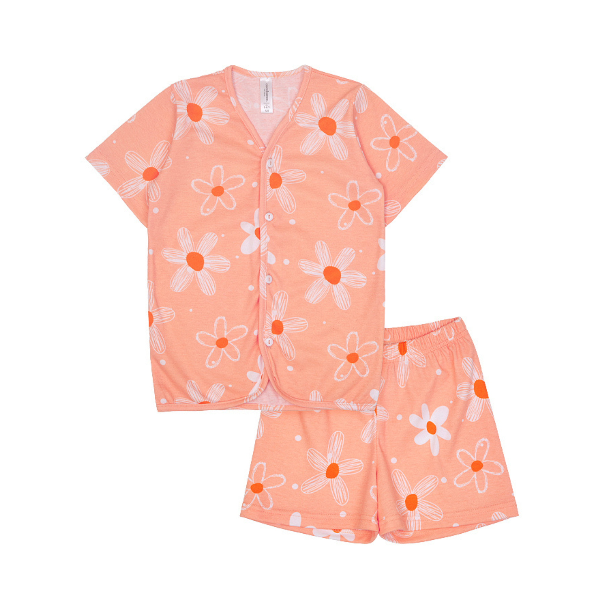 Cocohanee - Winter Daisy Button Down Short Pajamas - Piyama Bayi dan Anak dengan Kancing Depan