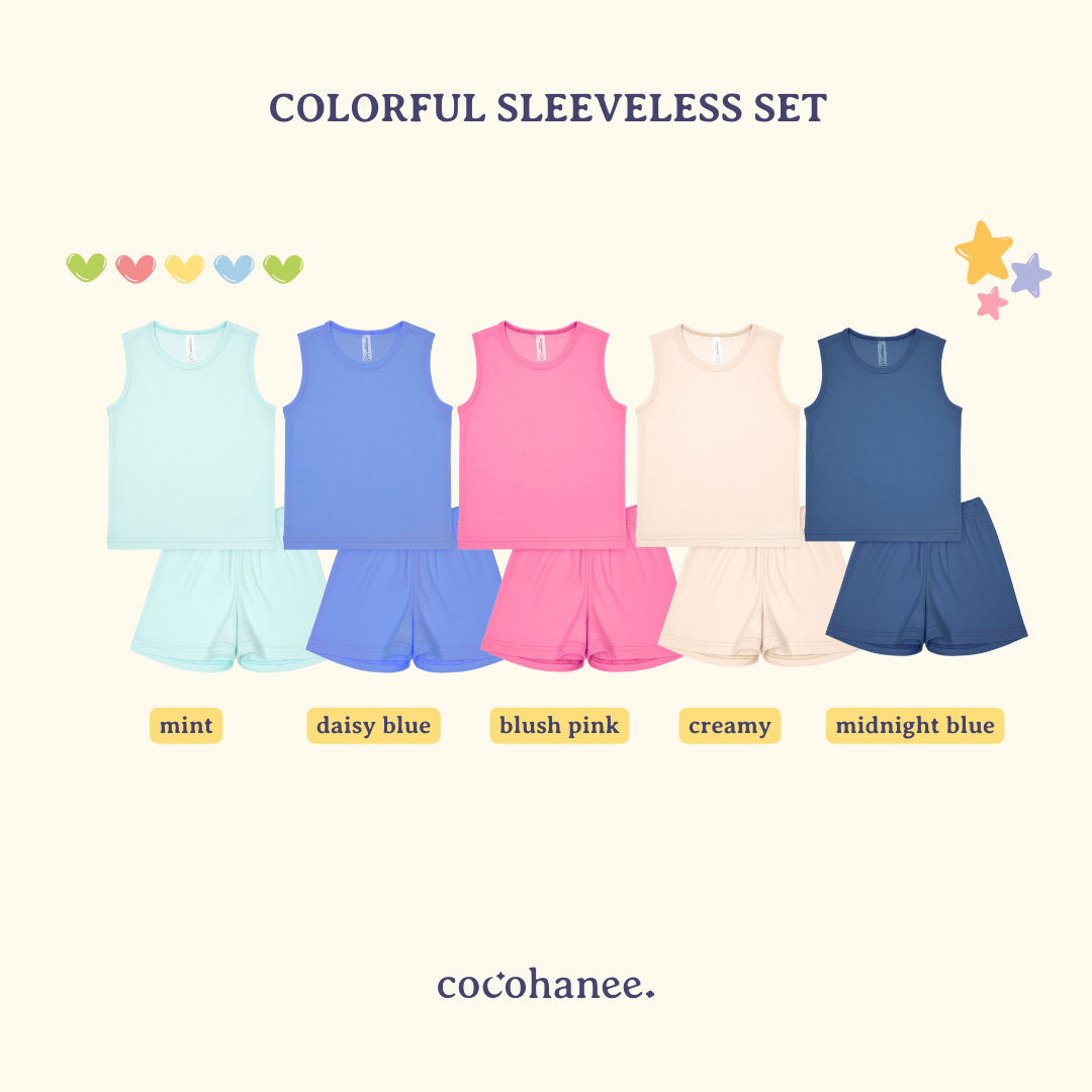 Cocohanee - Colorful Sleeveless Set - Setelan Anak Tanpa Lengan